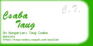 csaba taug business card